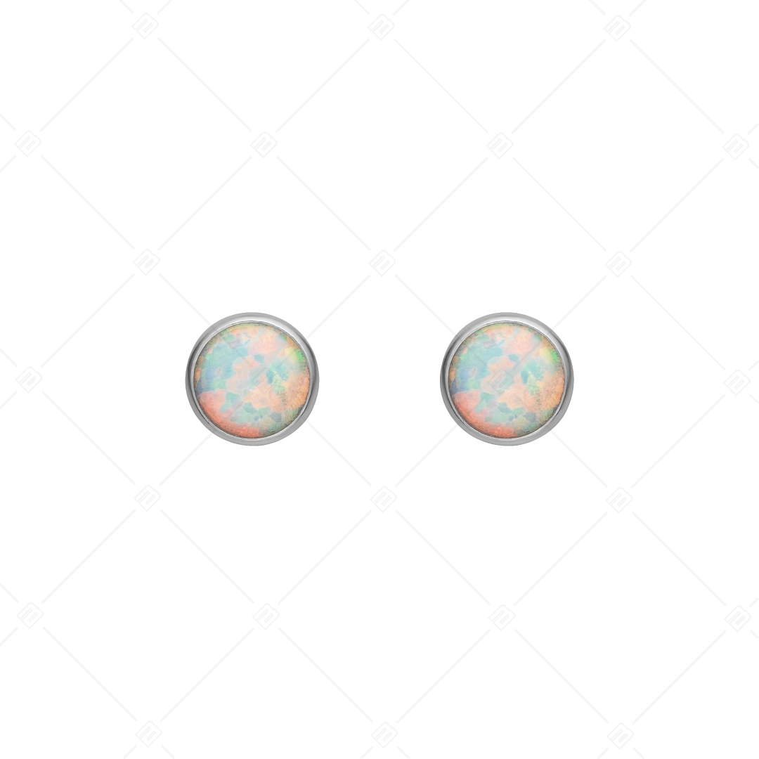 BALCANO - Punto / Boucles d'oreilles à pois scintillants avec pierre opale fermeture à boule (141210BC99)