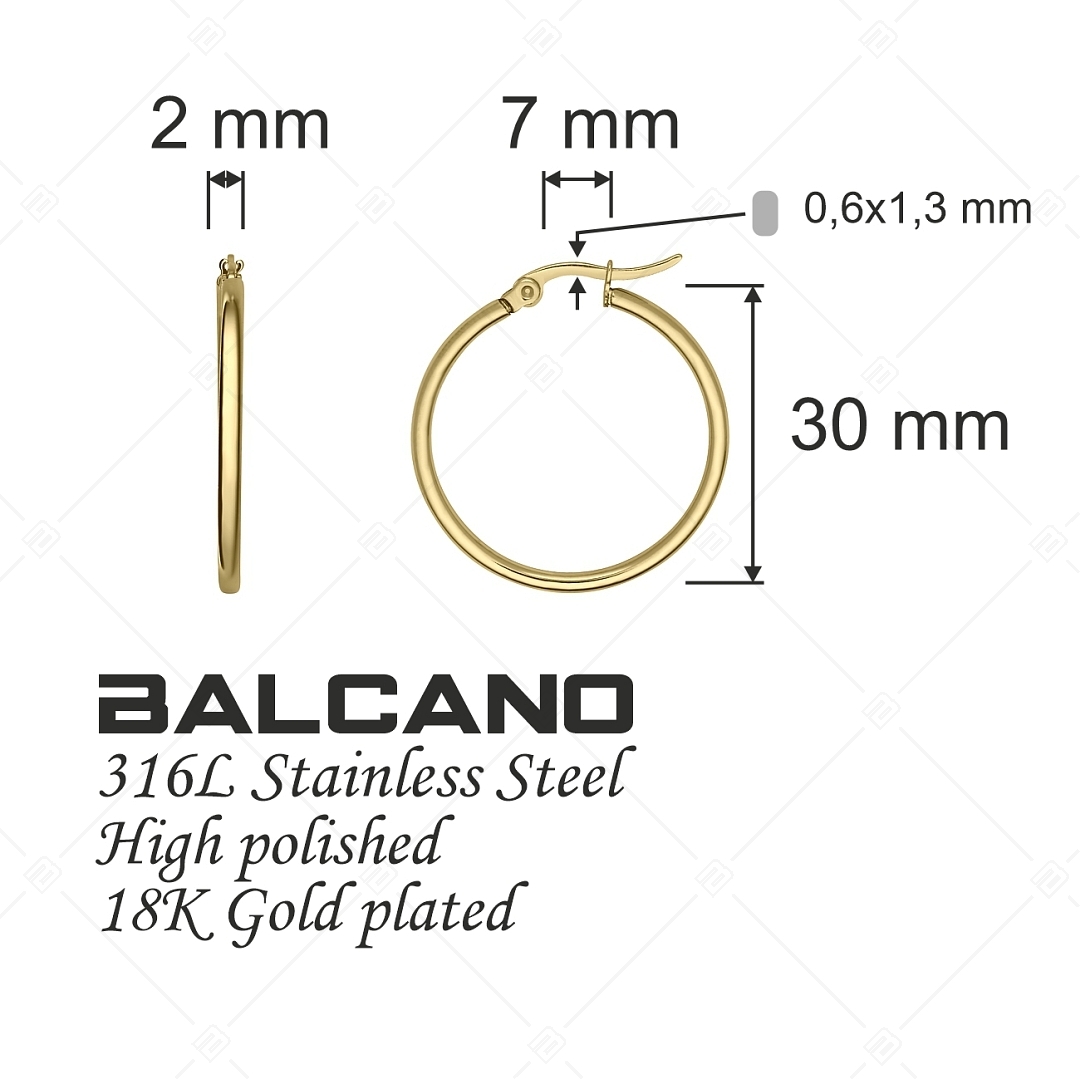 BALCANO - Gina / Boucles d'oreilles créoles classiques (141211BC88)