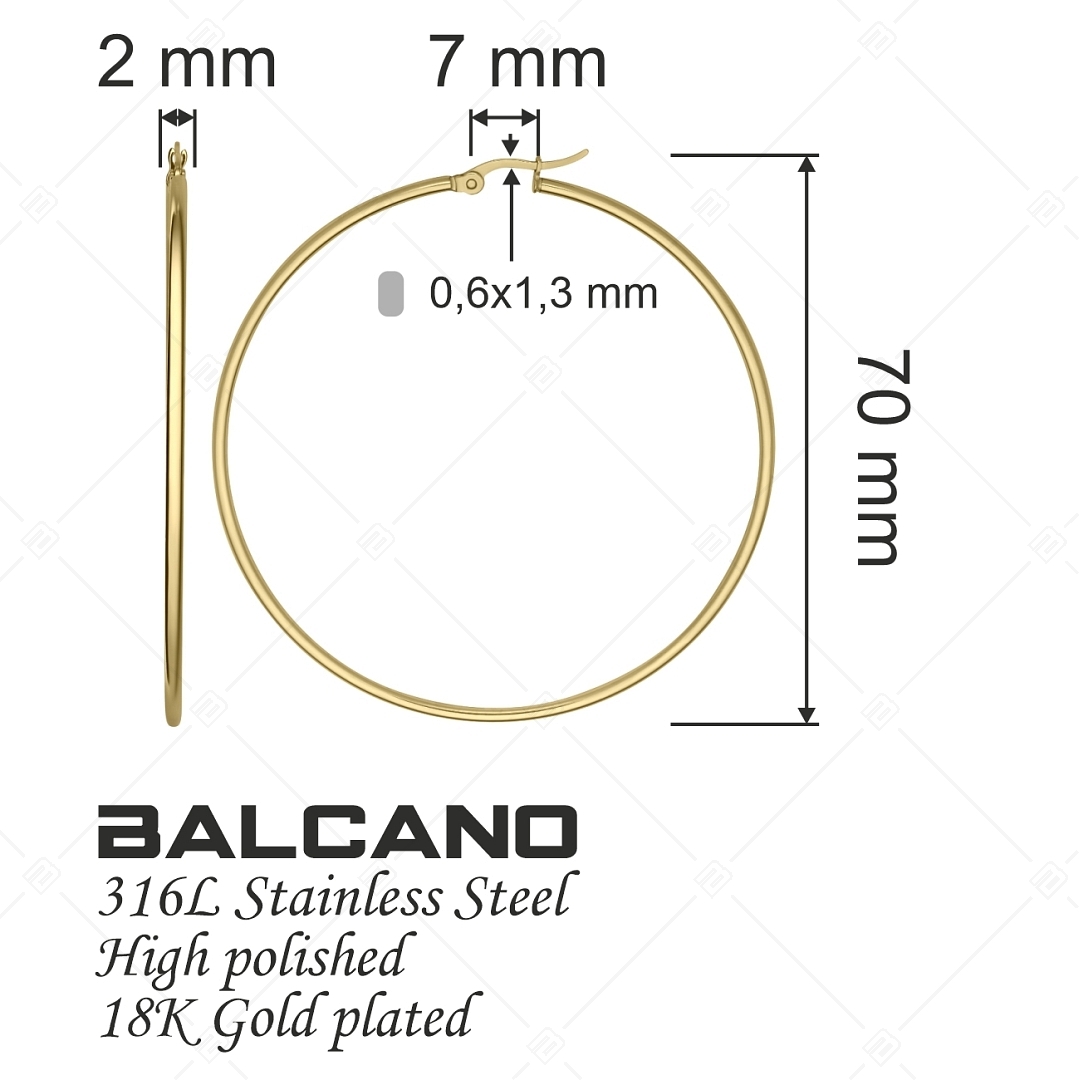 BALCANO - Gina / Boucles d'oreilles créoles classiques (141211BC88)