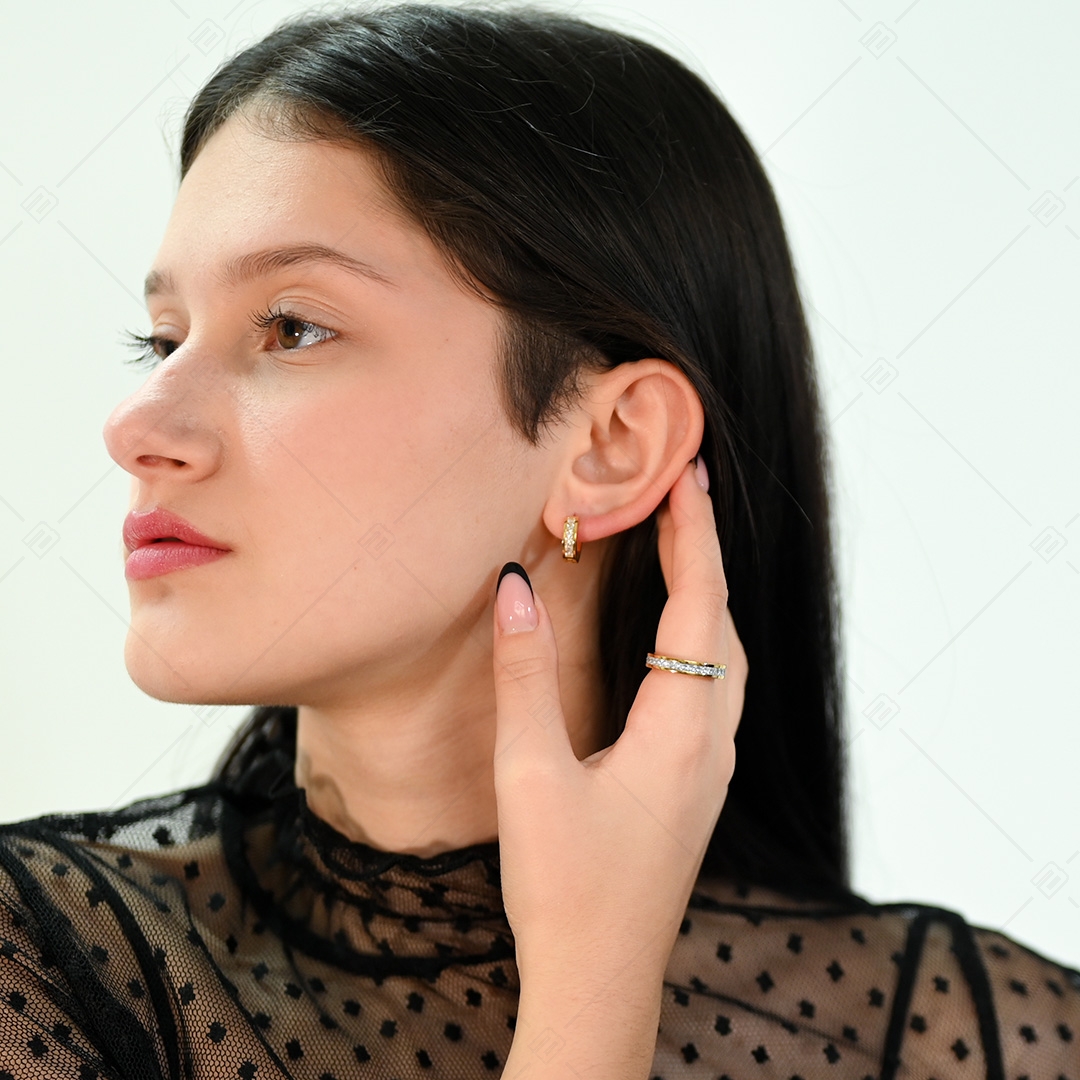 BALCANO - Grazia / Hoop Earrings With Cubic Zirconia Gemstone (141214BC88)