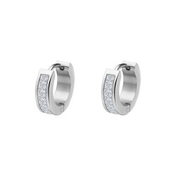 BALCANO - Grazia / Stainless steel earrings with cubic zirconia gemstones