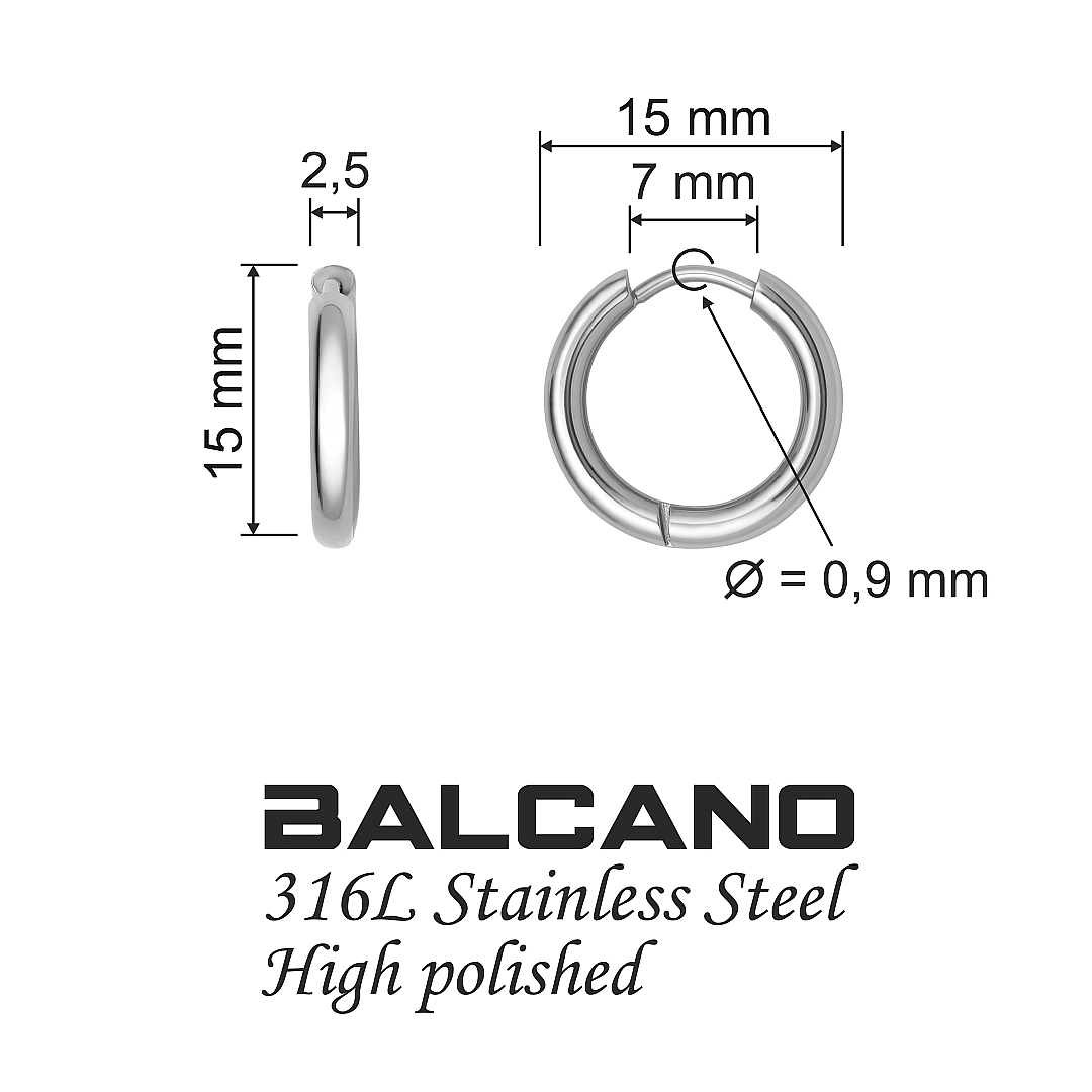 BALCANO - Giro / Petits boucles d'oreilles à créoles (141216BC97)