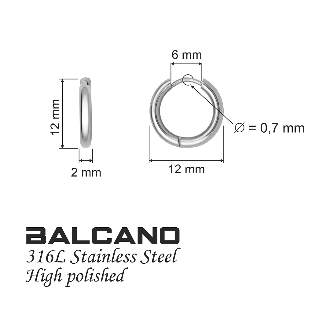 BALCANO - Giro / Petits boucles d'oreilles à créoles (141216BC97)