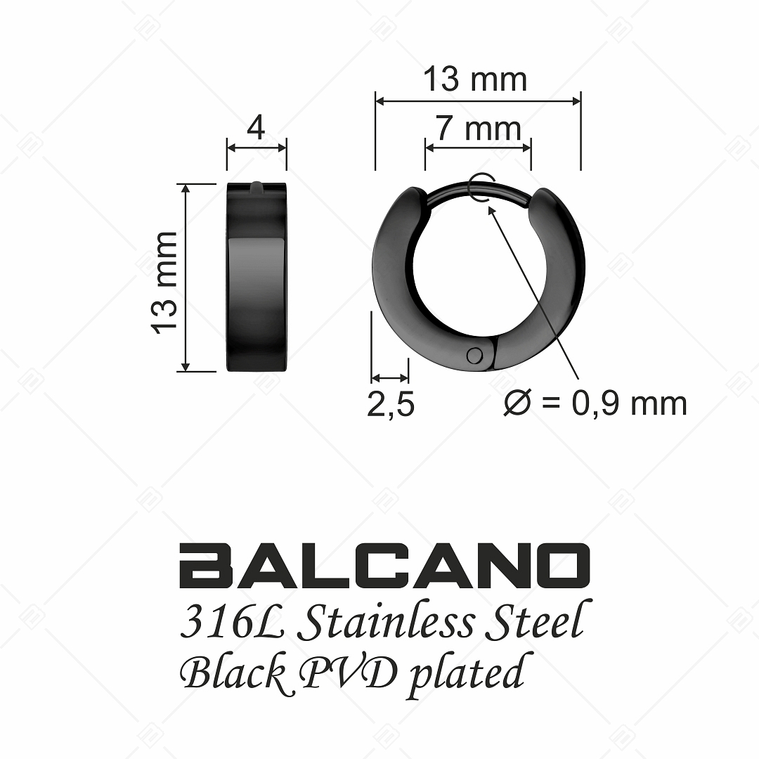 BALCANO - Noa / Boucles d'oreilles créoles avec fermoir à pression (141217BL11)