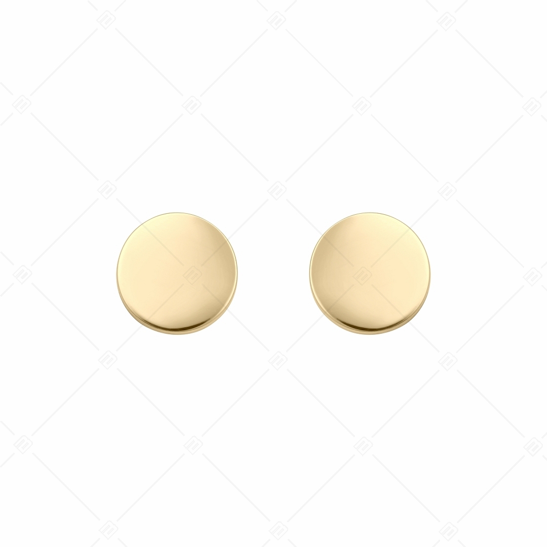 BALCANO - Bottone / Boucles d'oreilles gravables en acier inoxydable plaqué or 18K (141218EG88)