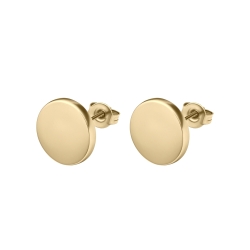 BALCANO - Bottone / Engravable stainless steel earrings with 18K gold plated