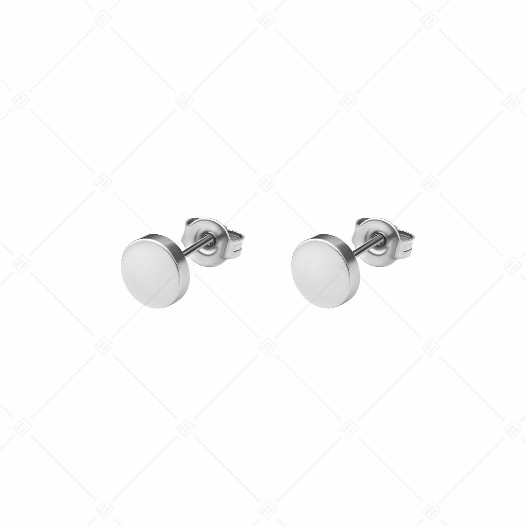 BALCANO - Bottone / Engravable stainless steel earrings (141218EG97)