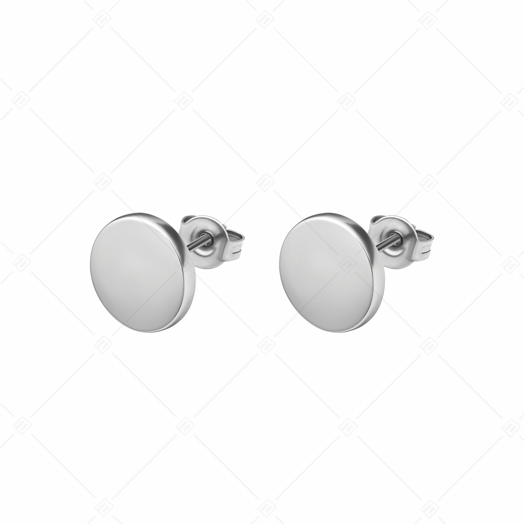 BALCANO - Bottone / Engravable Stainless Steel Earrings (141218EG97)