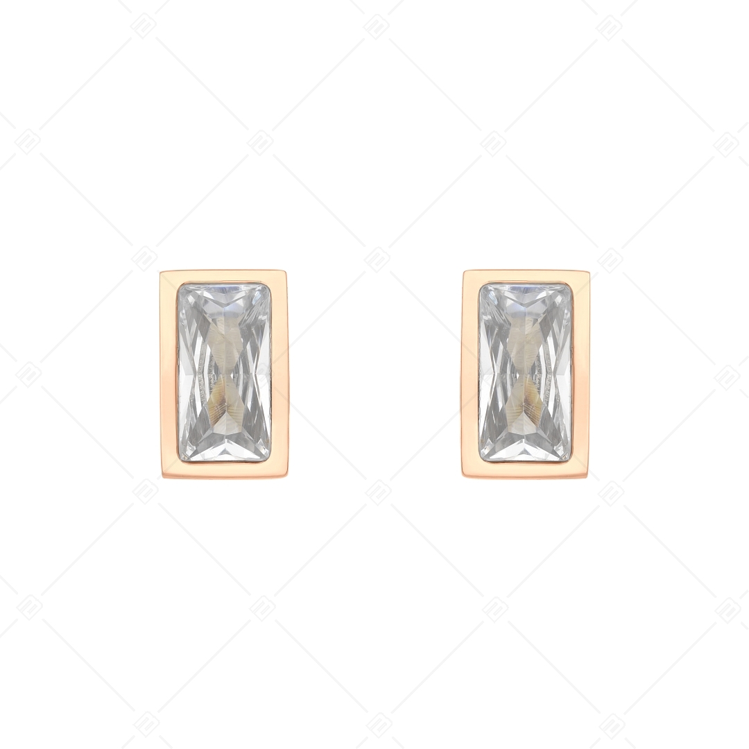 BALCANO - Principessa / Unique 18K Rose Gold Plated Earrings With Cubic Zirconia Gemstone (141220BC96)