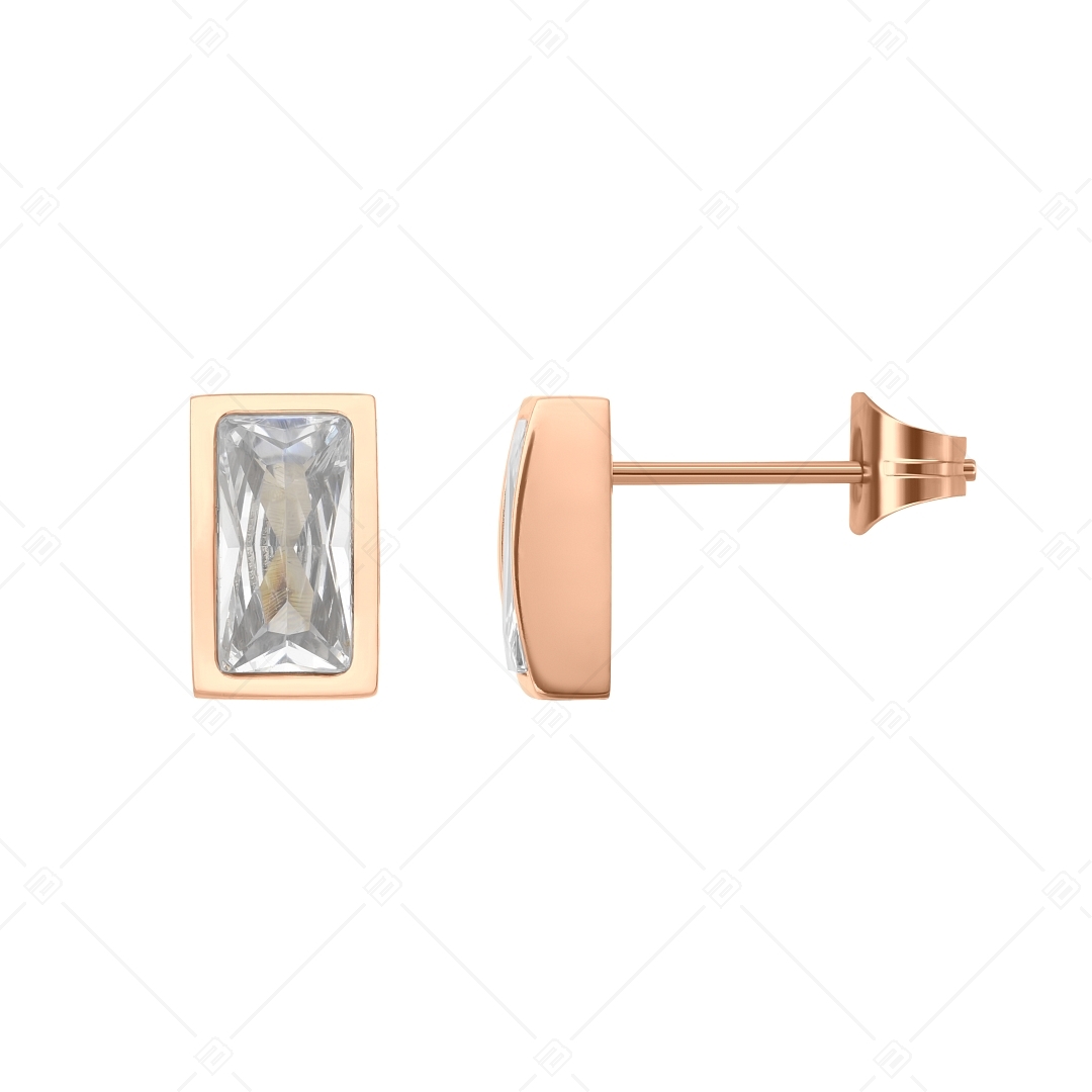 BALCANO - Principessa / Boucles d'oreilles uniques, plaqué or 18K avec pierre précieuse zirconium (141220BC96)