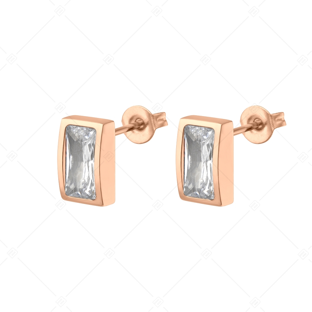 BALCANO - Principessa / Unique 18K Rose Gold Plated Earrings With Cubic Zirconia Gemstone (141220BC96)