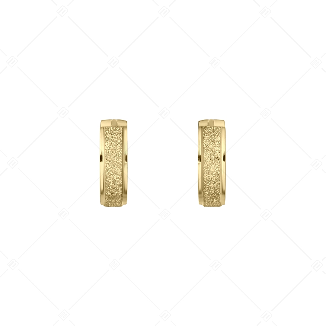 BALCANO - Caprice / Boucles d'oreilles uniques en acier inoxydable polis Mica plaqué or 18K (141223BC88)