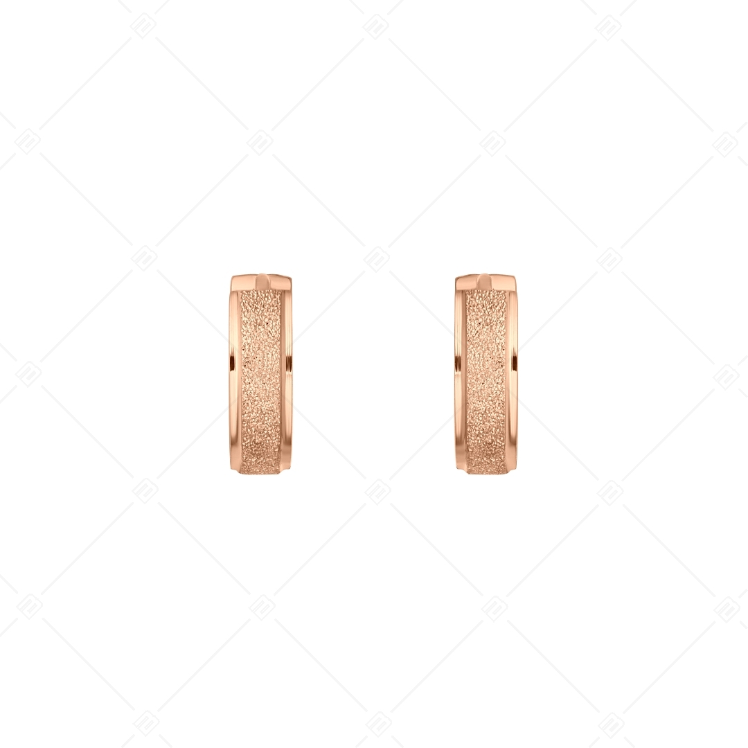 BALCANO - Caprice / Einzigartige Ohrringe aus 18K rosévergoldetem Edelstahl mit Glitzer Oberfläche (141223BC96)