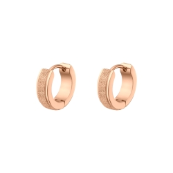 BALCANO - Caprice / Unique 18K Rose Gold Plated Stainless Steel Earrings With Mica