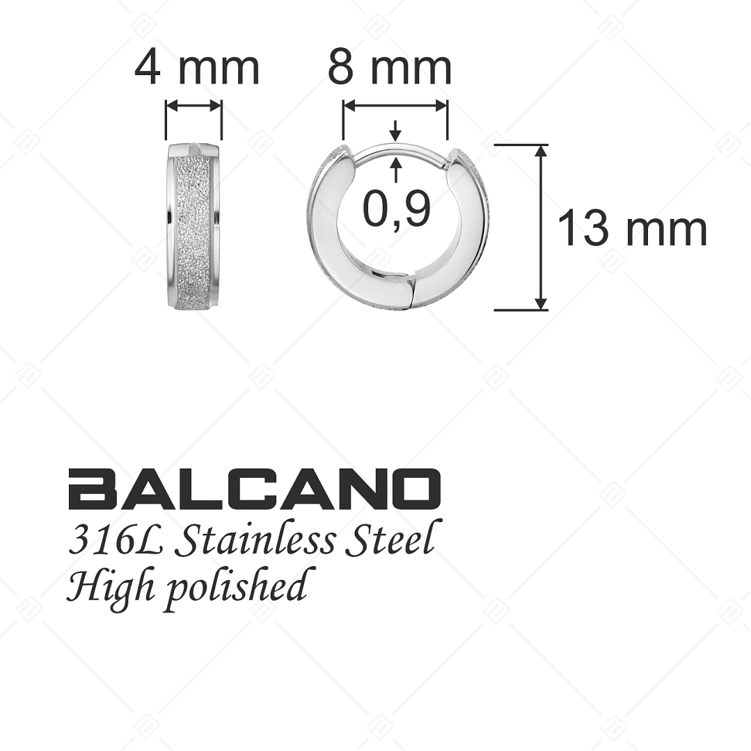 BALCANO - Caprice / Einzigartige Edelstahl Ohrringe mit Glitzer Oberfläche (141223BC97)