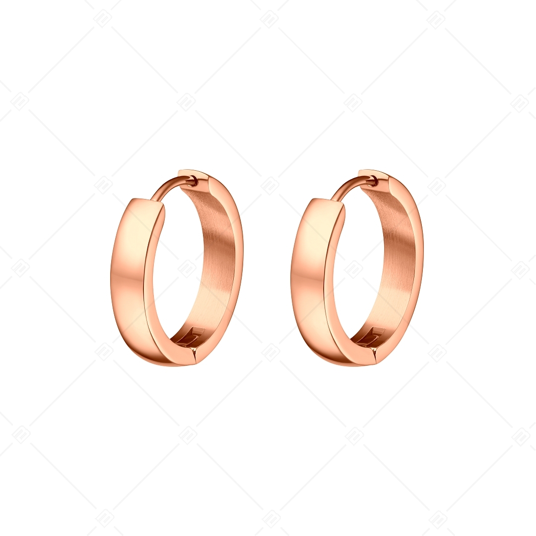 BALCANO - Lisa / Stainless Steel Hoop Earrings 18K Rose Gold Plated (141224BC96)
