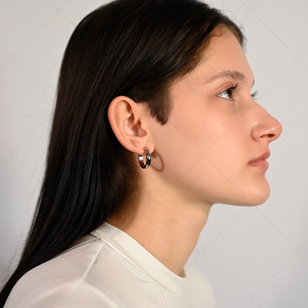 BALCANO - Lisa / Boucles d'oreilles créoles en acier inoxydable avec hautement polie (141224BC97)