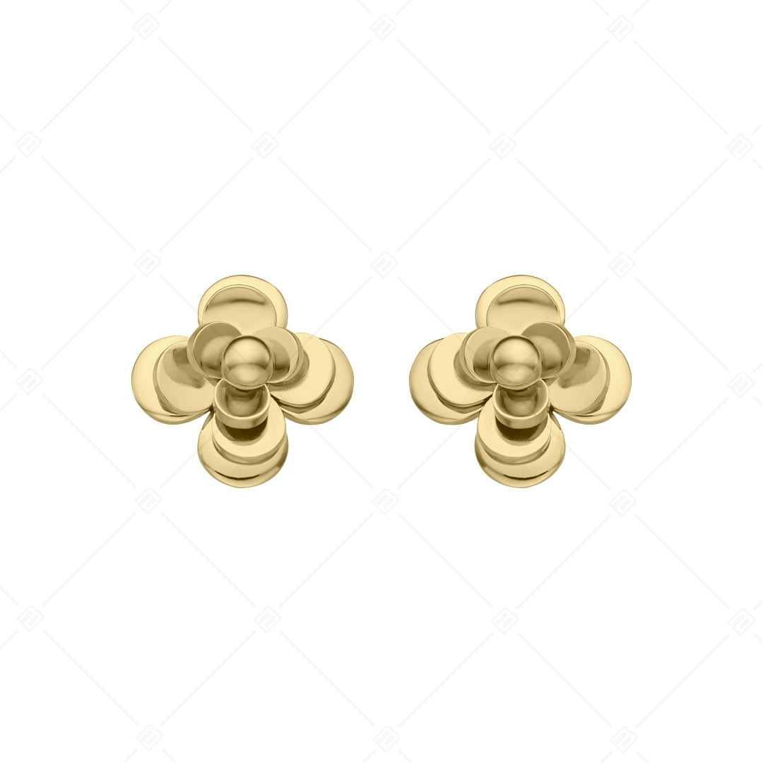 BALCANO - Rose / Boucles d'oreilles en forme fleur spéciale plaqué or 18K (141225BC88)