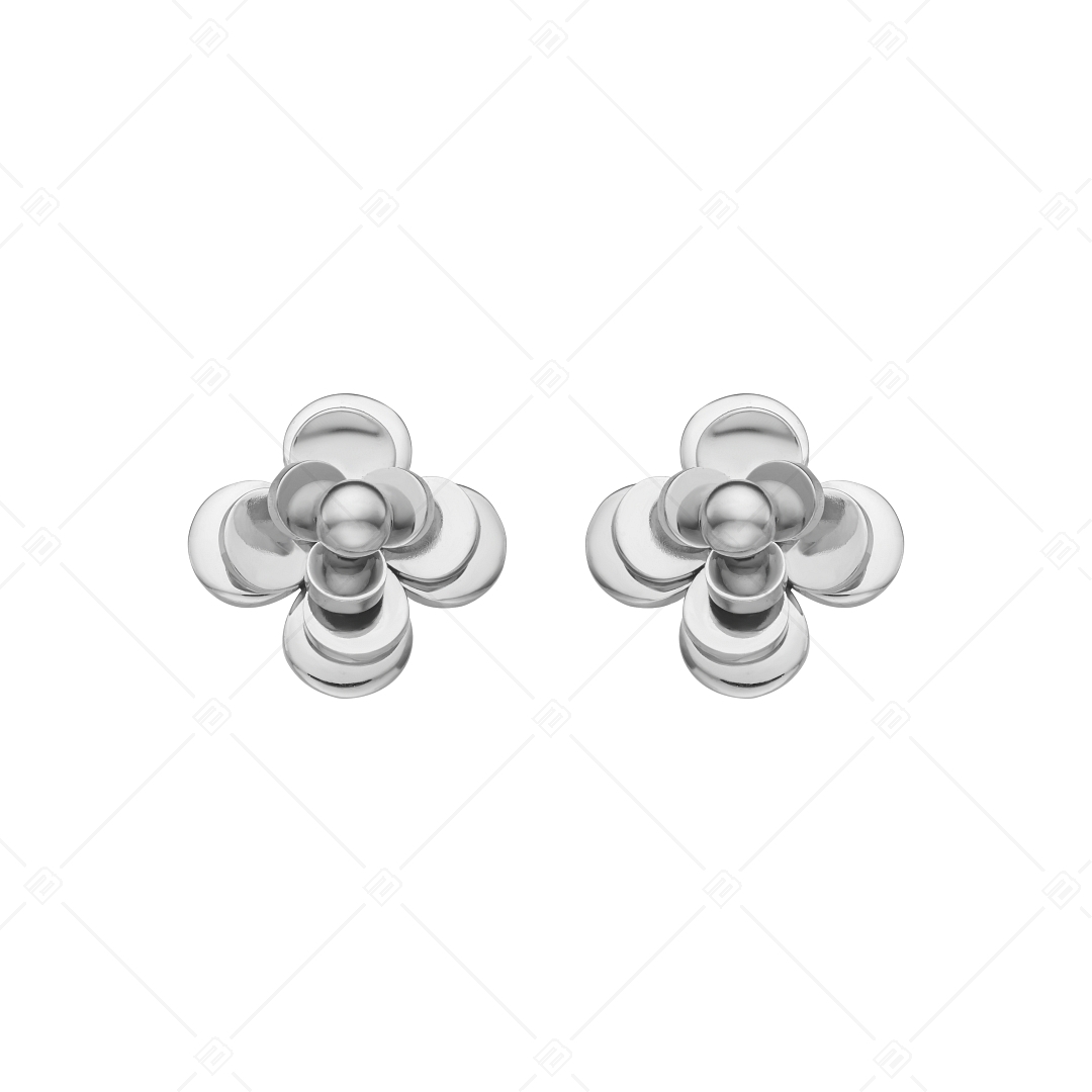 BALCANO - Rose / Boucles d'oreilles en forme fleur spéciale avec hautement polie (141225BC97)