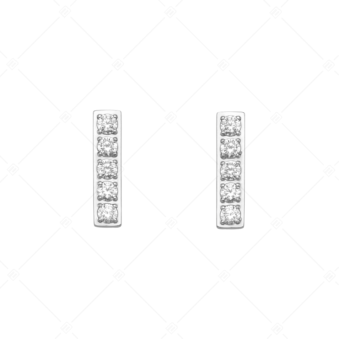 BALCANO - Lina / Boucles d'oreilles rectangulaires serties de pierres de zirconium avec hautement polie (141227BC97)