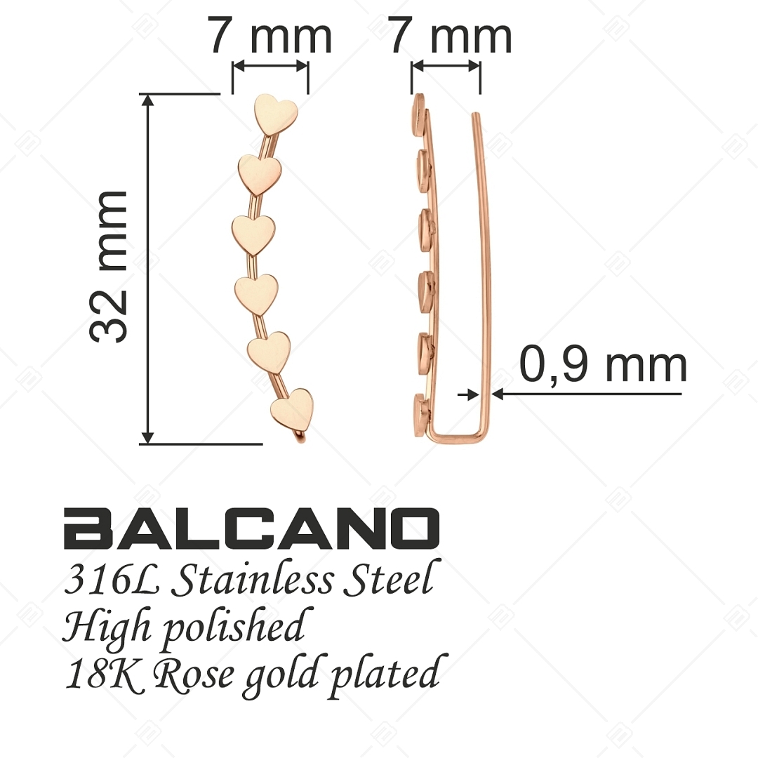 BALCANO - Lovers / Earring Climber With 18K Rose Gold Plated (141228BC96)