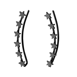 BALCANO - Lucente / Stern Kletterer Ohrringe mit schwarzes PVD-Beschichtung