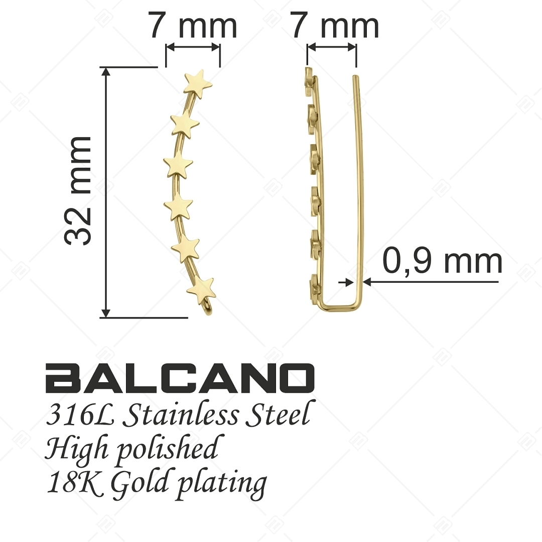 BALCANO - Lucente / Stern Kletterer Ohrringe mit 18K Vergoldung (141229BC88)