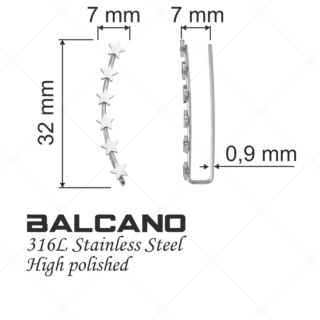 BALCANO - Lucente / Stern Kletterer Ohrringe mit Hochglanzpolierung (141229BC97)