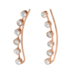 BALCANO - Brightly / Earring climber with gemstones and 18K rose gold plated