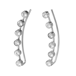 BALCANO - Brightly / Earring climber with gemstones and high polished