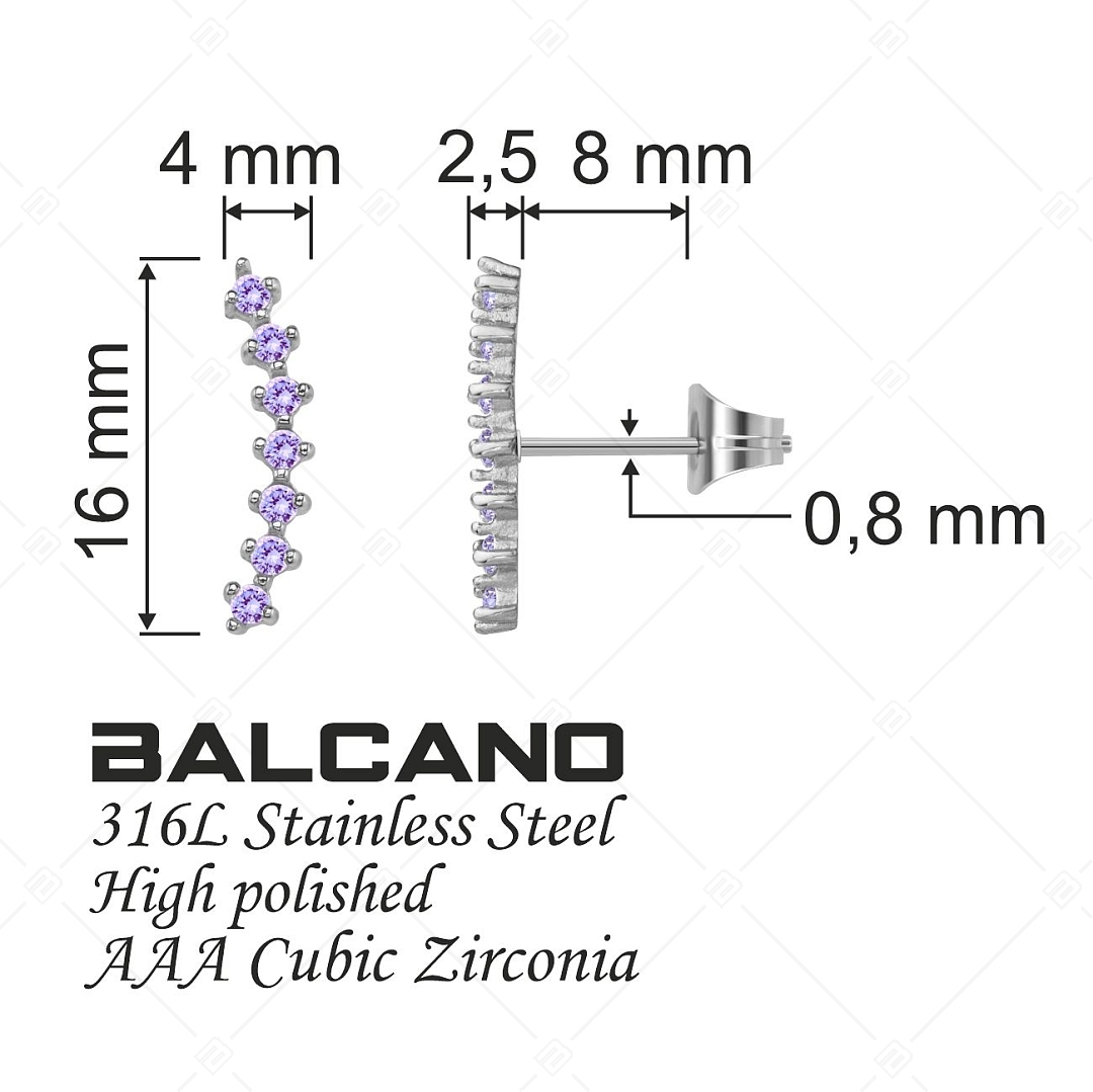 BALCANO - Haley / Boucles d'oreilles type perceuse avec pierres précieuses en zirconium (141231BC77)