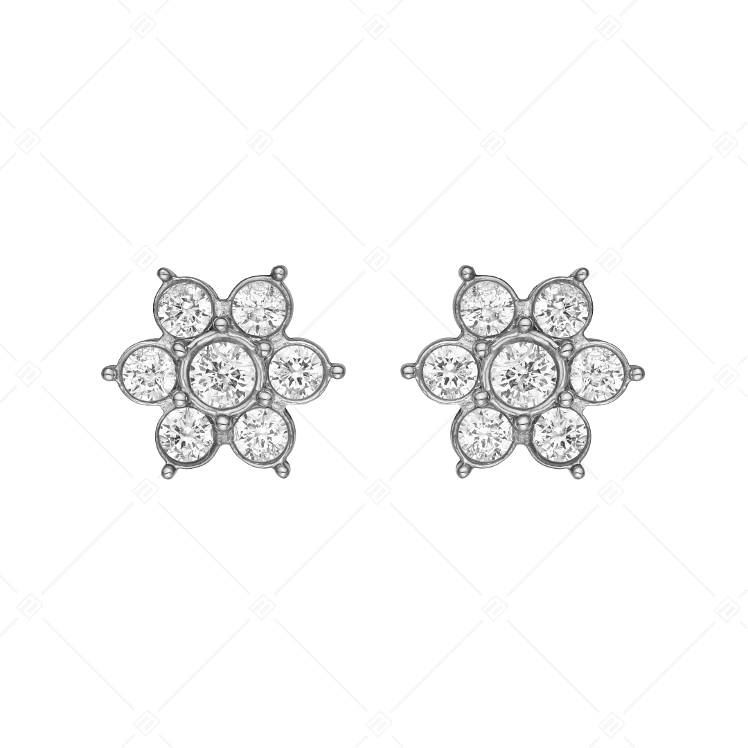 BALCANO - Boucles d'oreilles en forme de fleur en zirconium avec hautement polie (141232BC97)