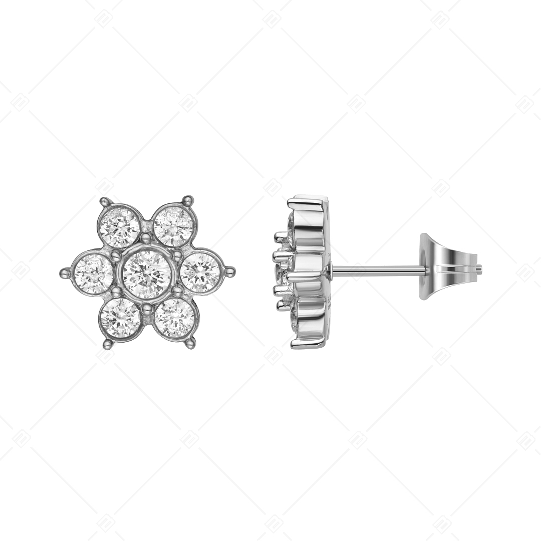 BALCANO - Boucles d'oreilles en forme de fleur en zirconium avec hautement polie (141232BC97)