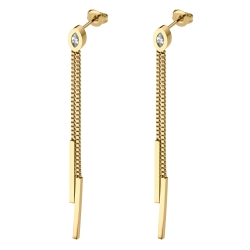 BALCANO - Colette / Dangle Earrings With Cubic Zirconia, 18K Gold Plated