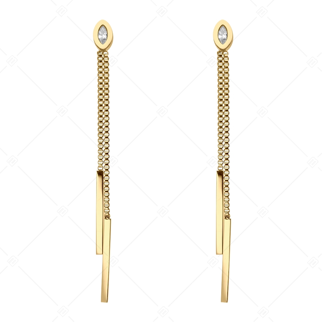BALCANO - Colette / Dangle earrings with cubic zirconia, 18K gold plated (141235BC88)