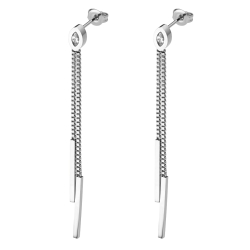 BALCANO - Colette / Dangle earrings with cubic zirconia, high polished