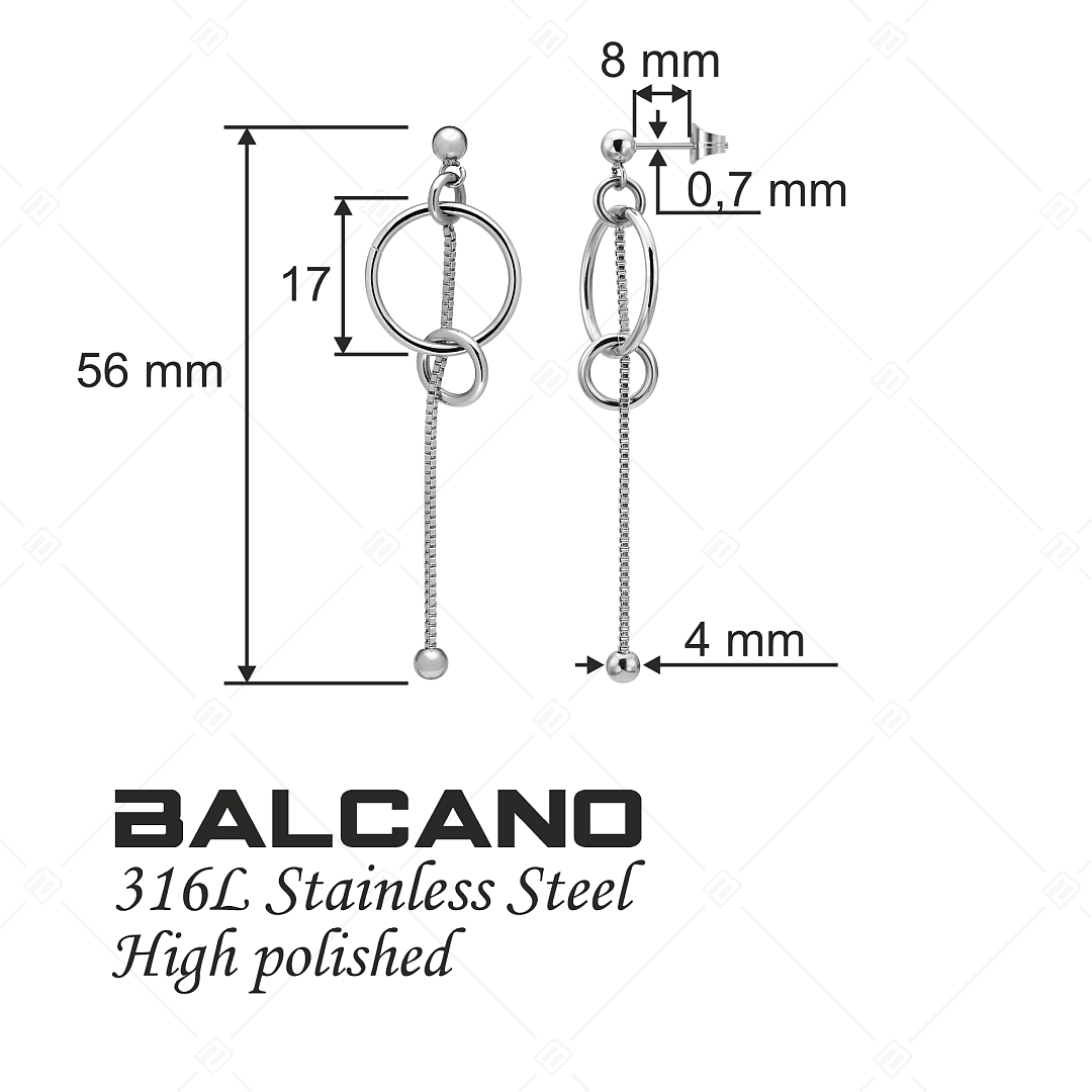 BALCANO - Clea / Dangling Earrings, High Polished (141236BC97)