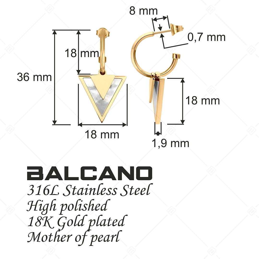 BALCANO - Delta / Dreieckige Ohrhänger mit 18K Vergoldung (141237BC88)