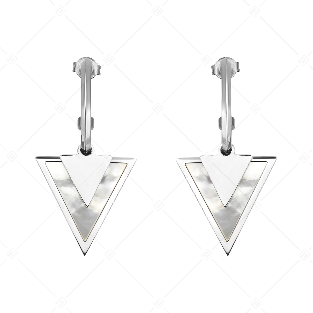 BALCANO - Delta / Triangular Dangle Earrings, High Polished (141237BC97)