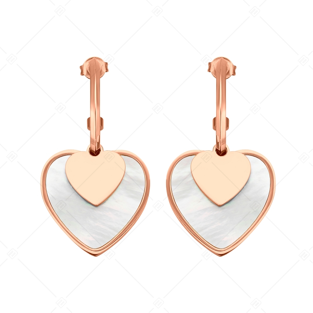 BALCANO - Heart / Herzförmige Ohrhänger mit 18K Roségold Beschichtung (141238BC96)