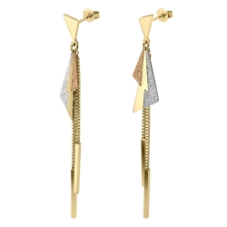 BALCANO - Flash / Dangling Stainless Steel Earrings With 18K Gold Plated
