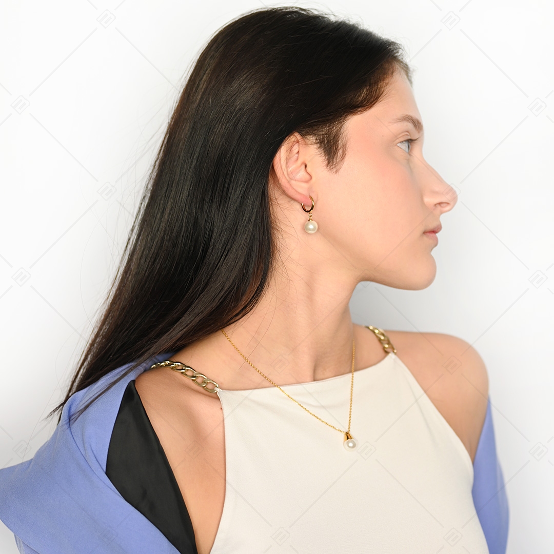 BALCANO - Ariel / Pearl Earrings 18K Gold Plated (141241BC88)