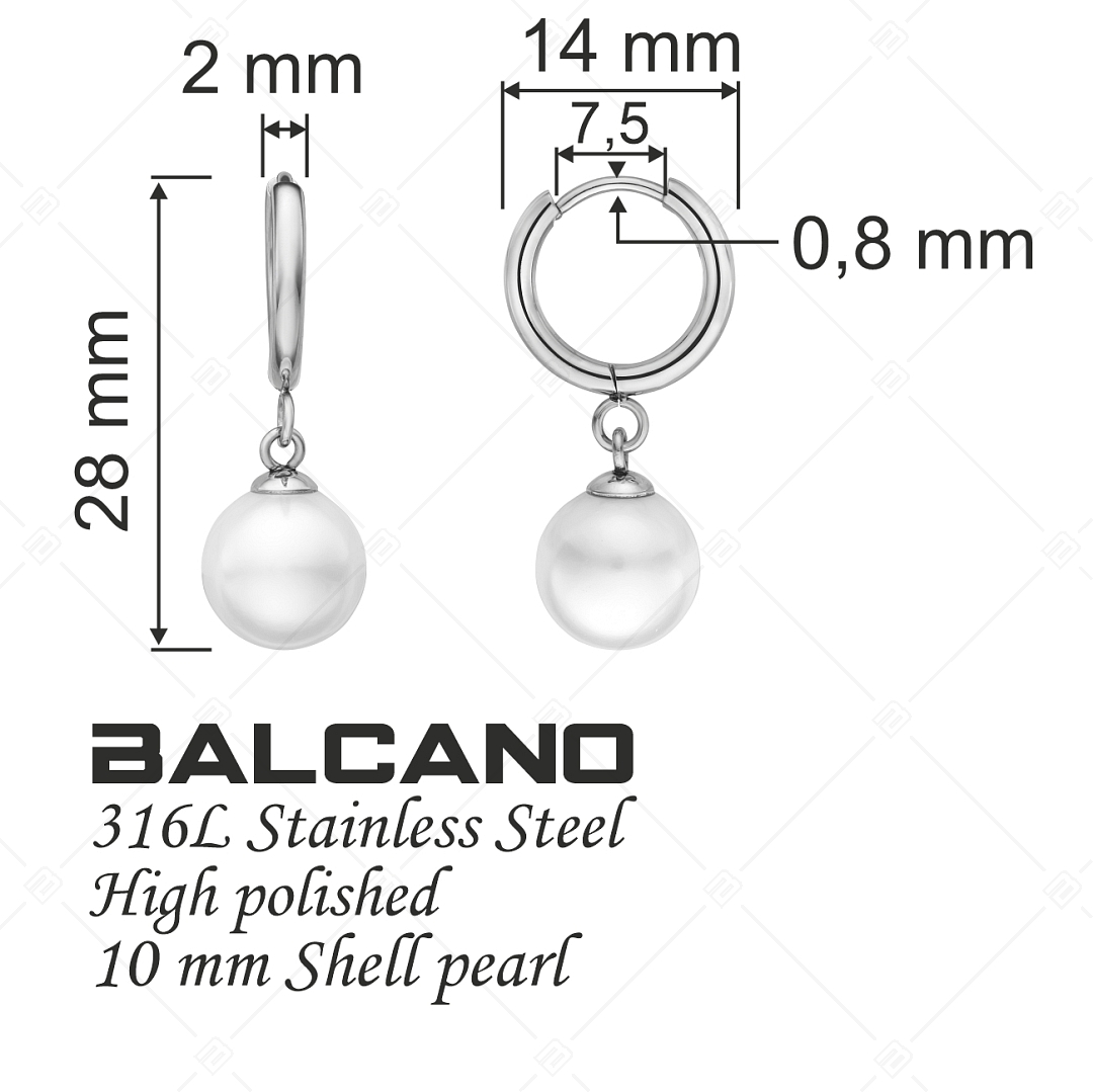 BALCANO - Ariel / Perlen Ohrhänger mit Hochglanzpolierung (141241BC97)