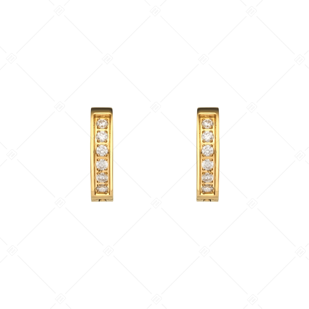BALCANO - Carmela / Hoop Earrings With Cubic Zirconia Gemstones, 18K Gold Plated (141243BC88)