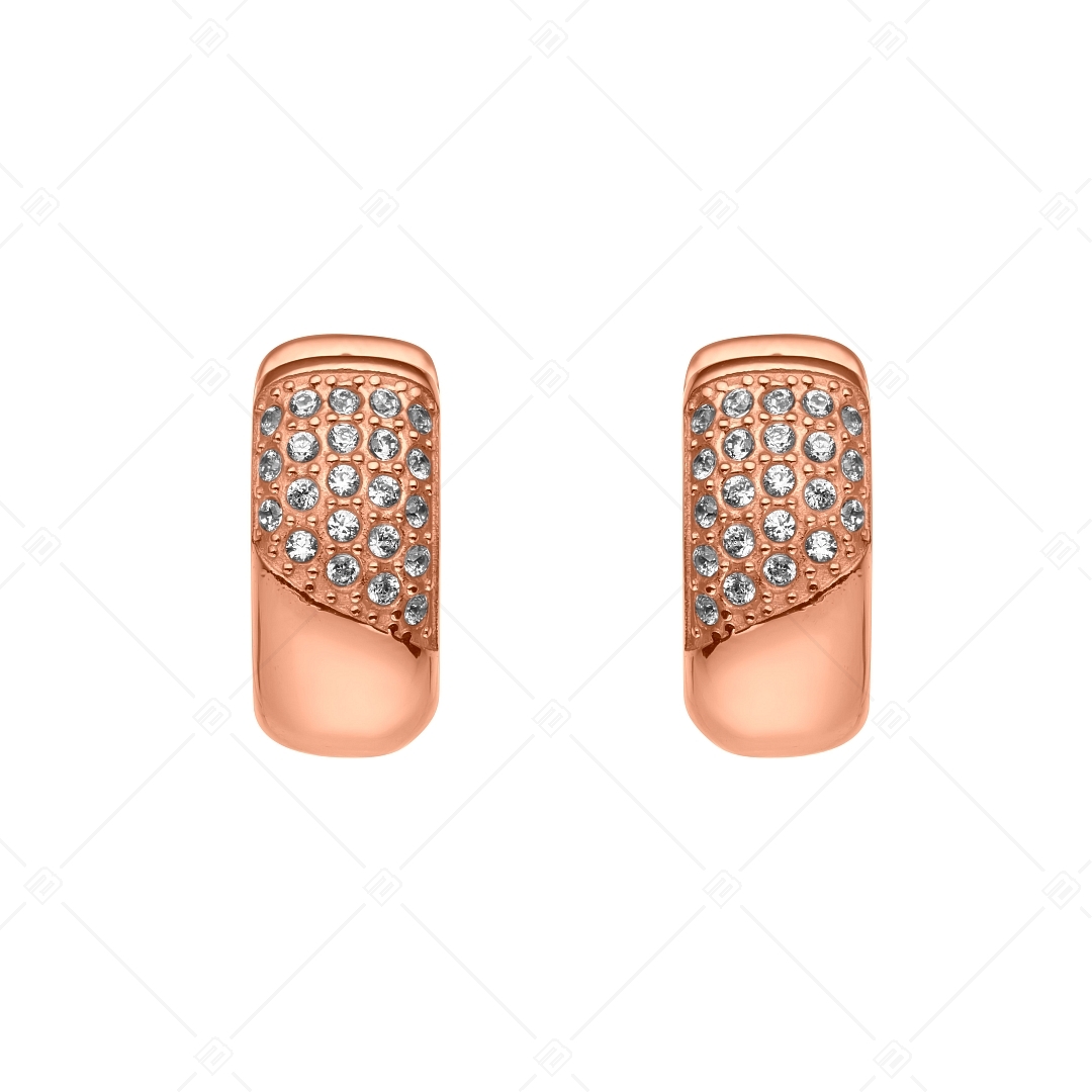 BALCANO - Naomi / Round Earrings With Cubic zZrconia Gemstone, 18K Rose Gold Plated (141244BC96)