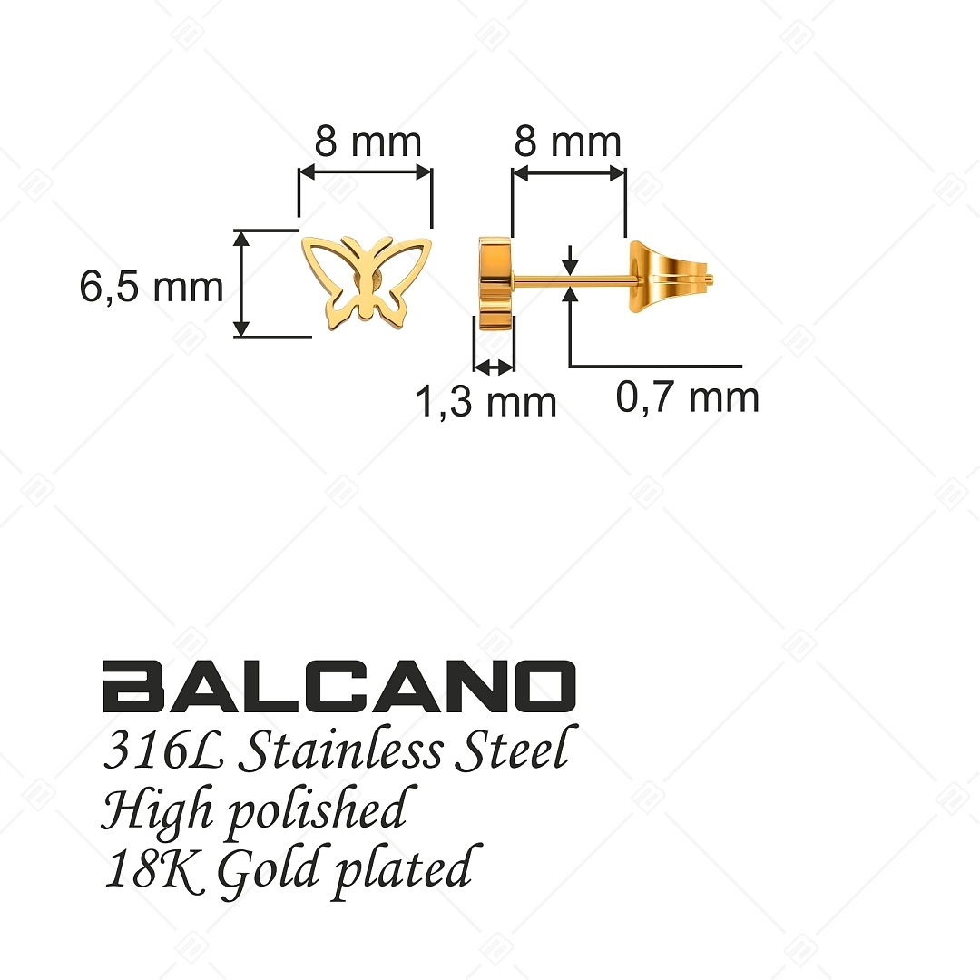 BALCANO - Vanessa / Butterfly Earrings, 18K Gold Plated (141245BC88)