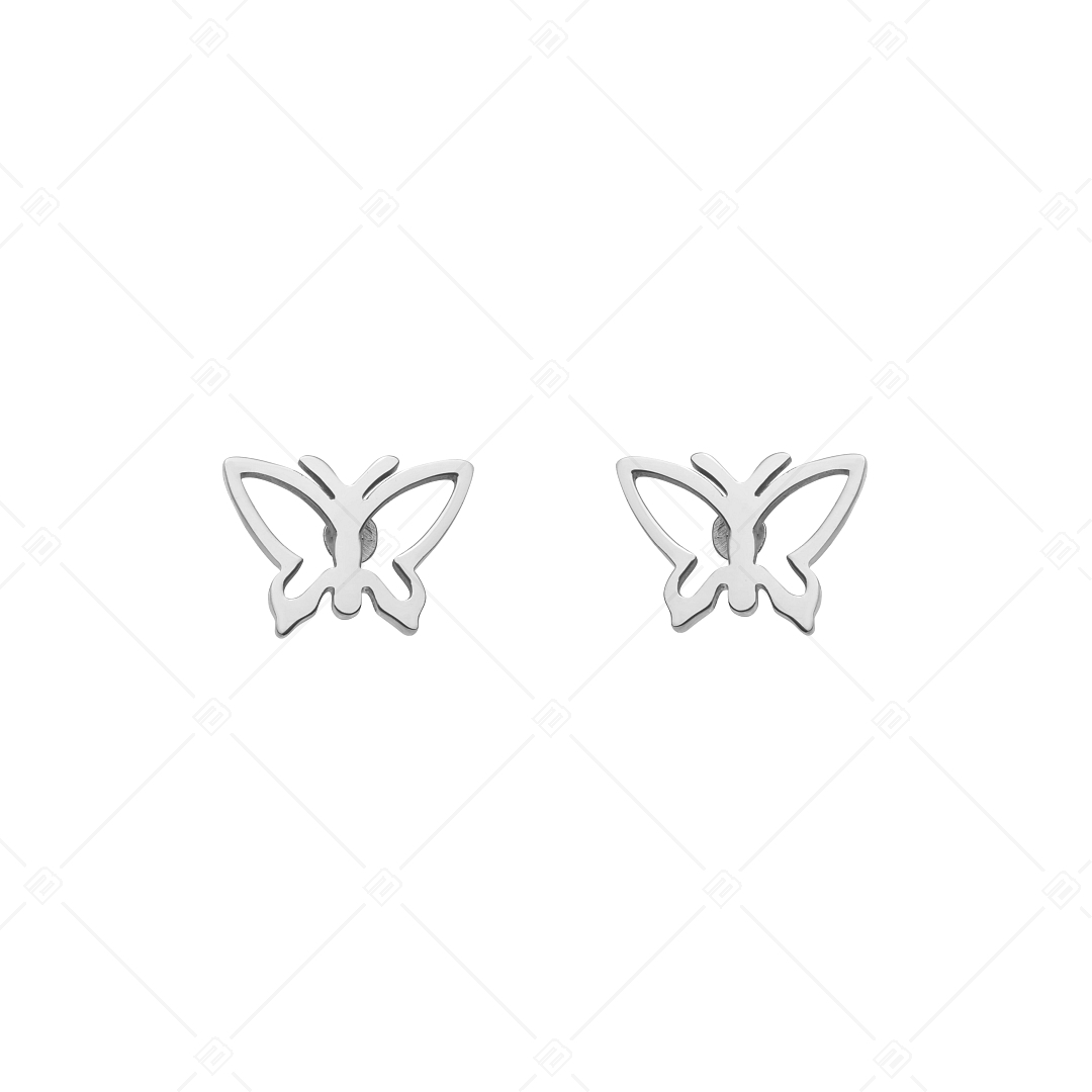 BALCANO - Vanessa / Durchbrochene Schmetterlings Ohrstecker mit Spiegelglanzpolierung (141245BC97)