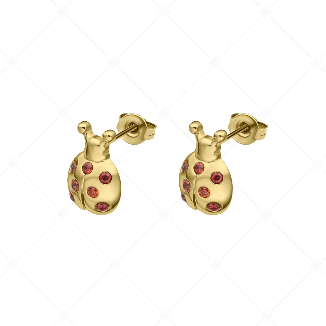BALCANO - Bubamara / Stainless Steel Earrings With Cubic Zirconia Gemstones, 18K Gold Plated (141248BC88)