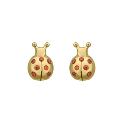 BALCANO - Bubamara / Stainless Steel Earrings With Cubic Zirconia Gemstones, 18K Gold Plated