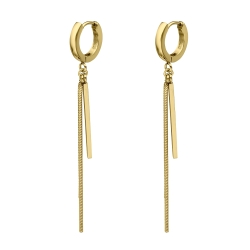 BALCANO - Avery / Dangling Stainless Steel Earrings, 18K Gold Plated